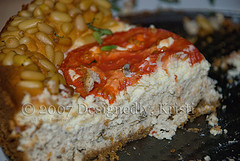 Savory Roasted Garlic and Pesto Cheesecake - Leftovers