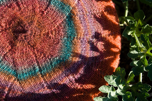 Hand Dyed, Hand Spun, Hand Knit Pseudo FO