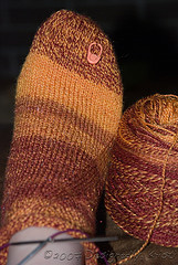 Modeled Sock in Progress