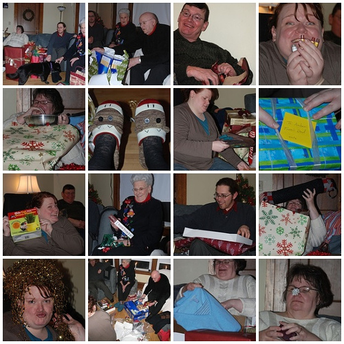 Christmas Gift Opening Mosaic