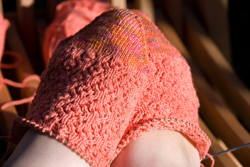 Modeled Panda Cotton Socks in Progress