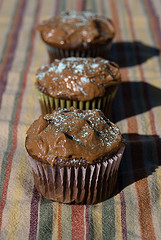 St. Patrick's Day Cupcakes in a Line