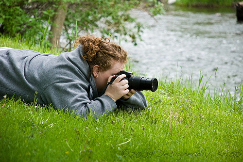 Amber Getting "The Shot" at Swift Falls State Park