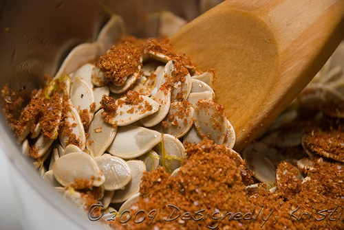 Coating Sweet & Spicy Pumpkin Seeds