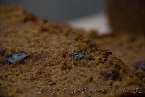 Closer Look at Pumpkin Chocolate Chip Bread