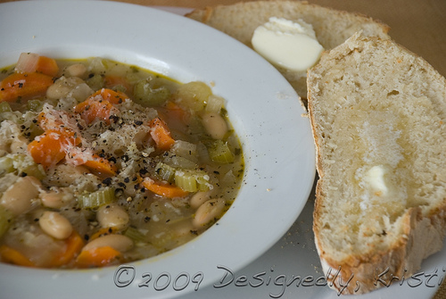 Tuscan White Bean Soup & Homemade Bread