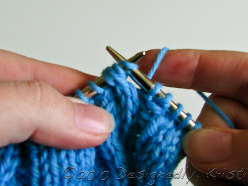 Cable 2 Front (or Left) Without a Cable Needle Step 3