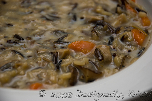 Pressure Cooker Mushroom and Wild Rice Soup