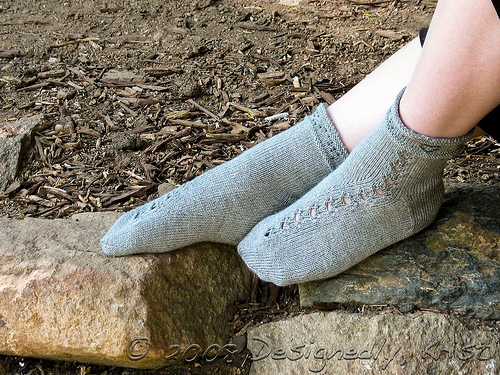 Guided By Love Socks, Top and Side Views