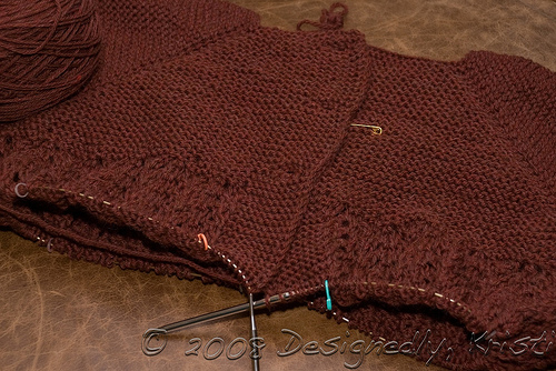 February Lady Sweater in Progress