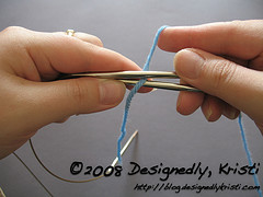 Pass Yarn Between Needles