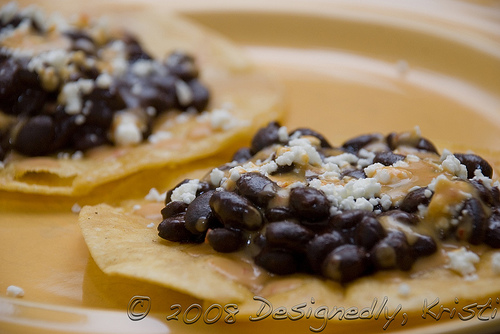 Chocolate Black Turtle Bean Tostadas
