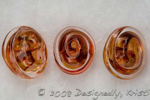Amber Colored Glass Beads