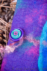 Felted Notebook Cover - Button Detail