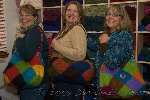 The Three Ladies and Their Bags