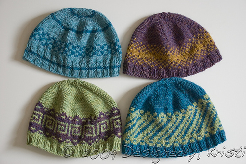 No Swatch Top Down Colorwork Hats