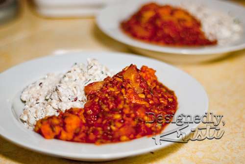 Cauliflower and Kohlrabi Curry With Cilantro Yogurt Rice