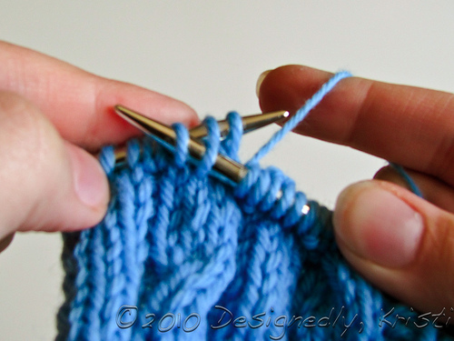 Cable 2 Back (or Right) Without a Cable Needle Step 2