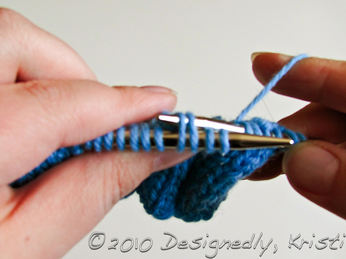Cable 2 Front (or Left) Without a Cable Needle Step 1