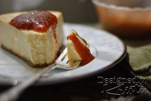 Spicy Peach Butter on Cheesecake