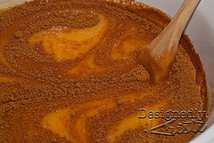 Stirring Cinnamon into the Spicy Peach Butter
