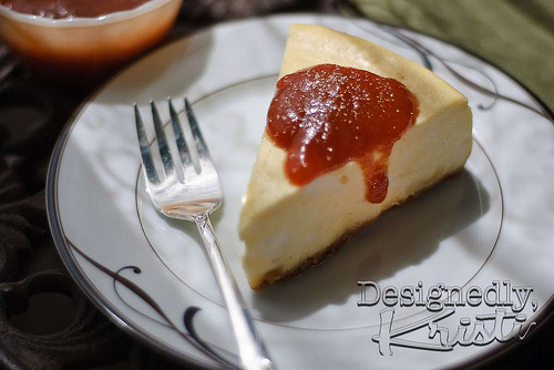 Spicy Peach Butter on Cheesecake