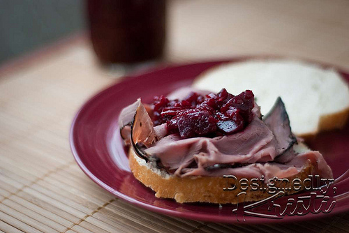 Beet Relish on Roast Beef Sandwich