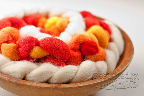 Louet BFL Natural Roving & Lisa Souza BFL in Earth Birth