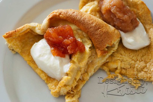 German Pancakes with Yogurt & Fruit Spread