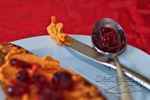 Swedish Rye, Sweet Potato Hummus and Pickled Cranberries
