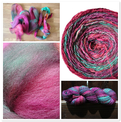 Evolution of a Hand Dyed and Hand Spun Yarn