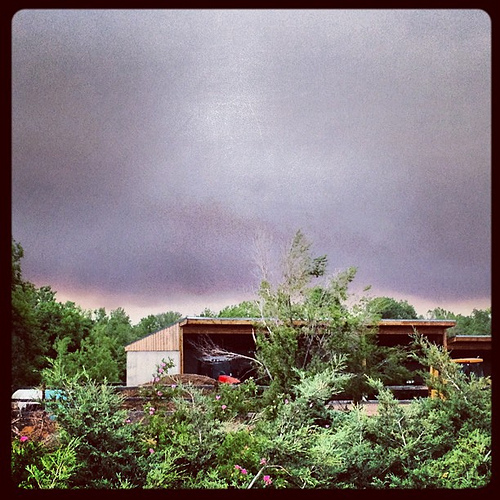 Smoke and ash from Hewlett Gulch fire. This looking away from the fire.