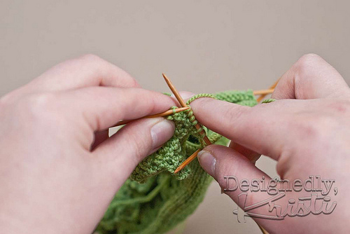 Pick Up Stitches Along the Extended Edging