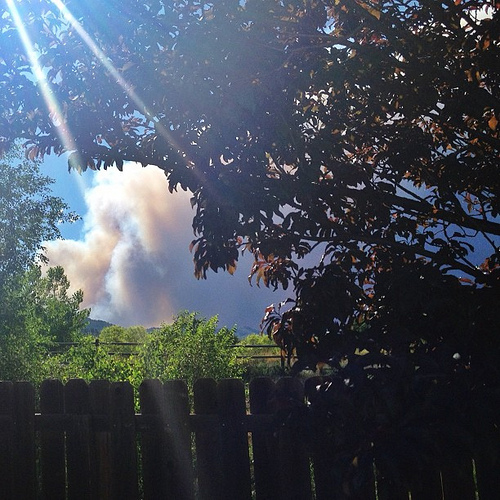 14,000 acre wildfire, 0% contained, just west of Fort Collins as viewed from the west part of town.