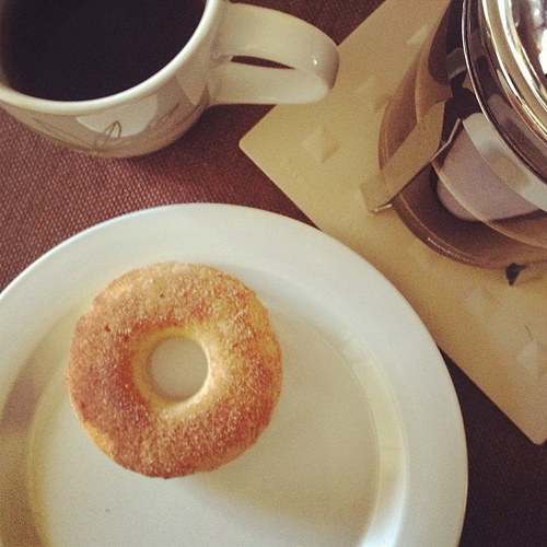 Coffee and Donuts! Perfect start of a lazy Sunday.