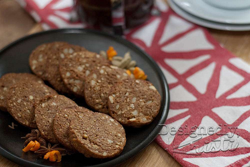 Limpa Inspired Rye Ice Box Cookies (L) and Cardamom Orange Rye Ice Box Cookies (R)