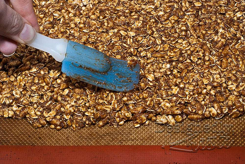 Patting Down the Granola to Help it Clump