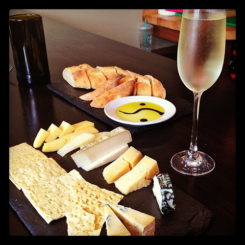 Celebrating DH's Masters at a new cheese shop - The Welsh Rabbit!
