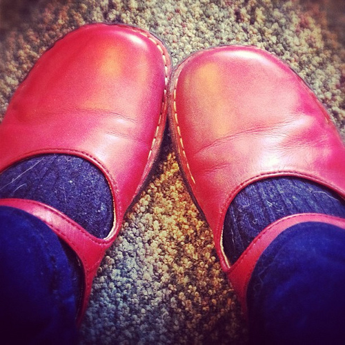 Boosting my energy on this time change Monday with red kicks! #nanowrimo