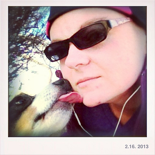 A post-run photo op! Brandon & I completed our first run together this morning. There is a learning curve, so with 3 near trips I called us done at 2 miles. But we did manage to maintain my usual pace, so I'll call it successful, if a tad short.