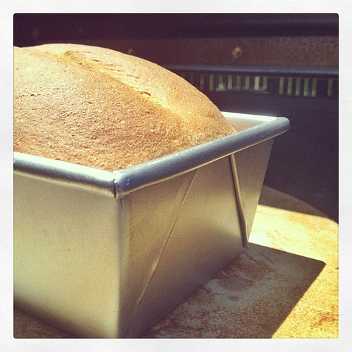 Won't know for sure until I cut into it, but I think this #summerbakingexperiment was a success!
