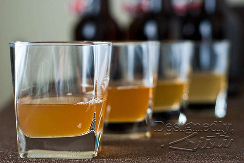 Getting Ready to Taste Test Four Kombuchas