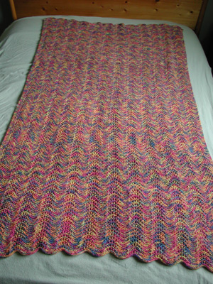 Mom's Knit Afghan for Zoe