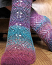 Queen of Diamonds Sock Knitting Pattern Image