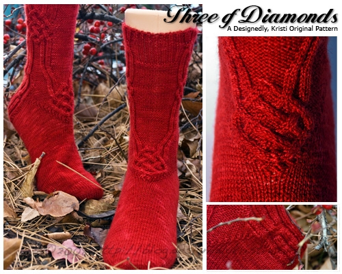 Three of Diamonds Socks
