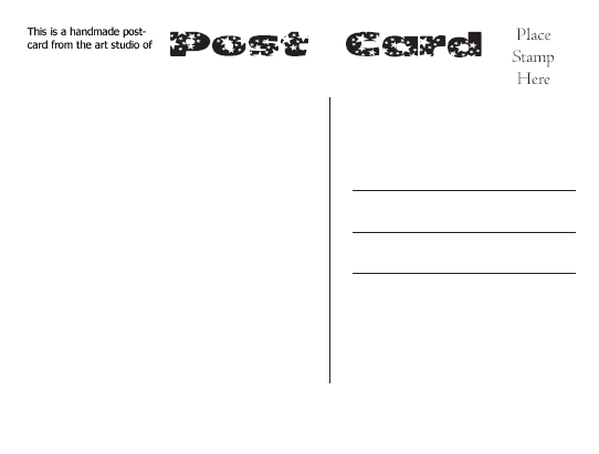 Click here to download the free stars postcard template now!
