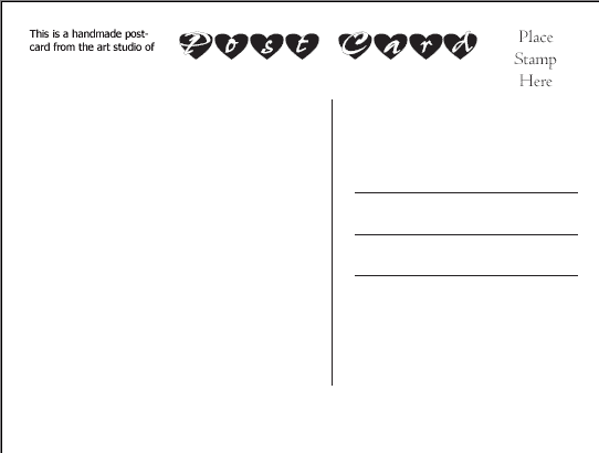 Click here to download the free Valentine's day postcard template.