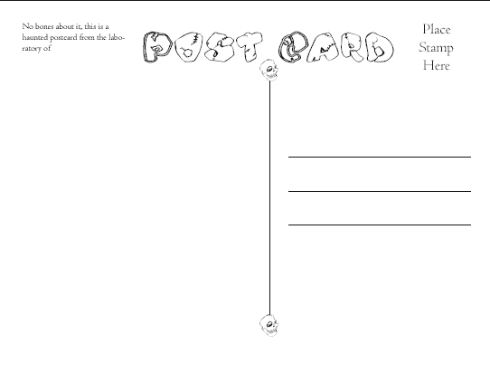 Click here to download the free Halloween postcard template 2.