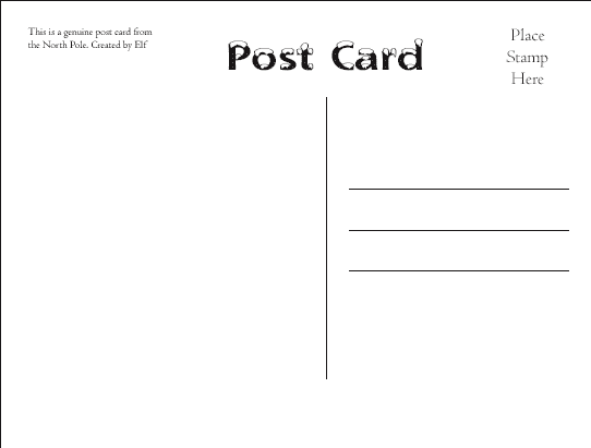 Click here to download the free winter holiday postcard template 1.