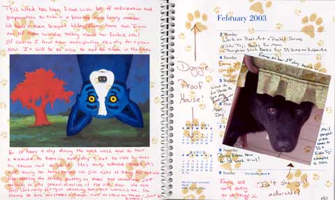 An altered calendar spread for the second week of February.